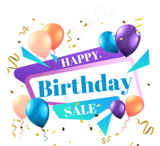 生日派对气球烟花装饰