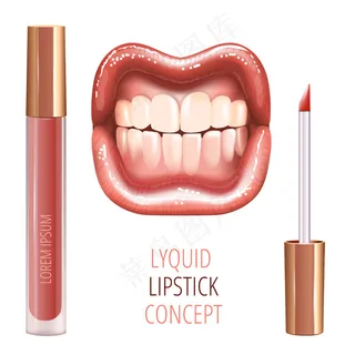 唇妆，唇形唇膏和唇膏