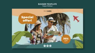 节日快乐横幅banner主题