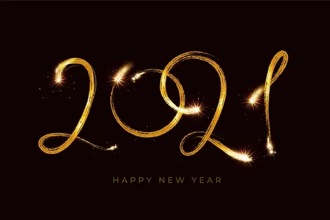 烟花2021新年背景