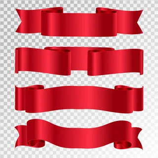 矢量红色ribbons.ribbon 横幅集。