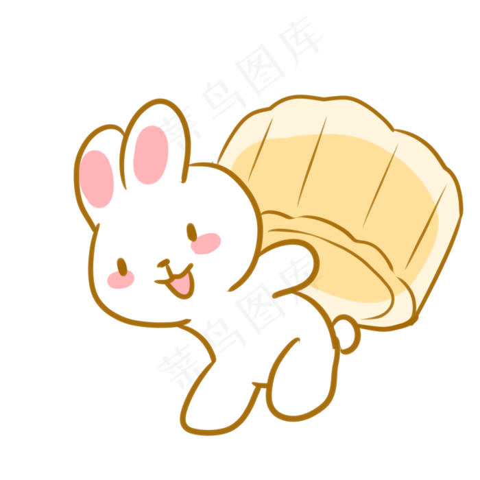 背着月饼的玉兔(2100X2100(DPI:300))psd模版下载