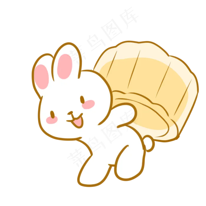背着月饼的玉兔(2100X2100(DPI:300))psd模版下载
