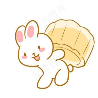 背着月饼的玉兔