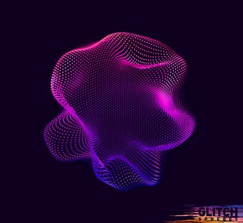 深色背景上的抽象彩色网格