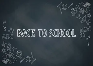 带黑板背景向量返回学校