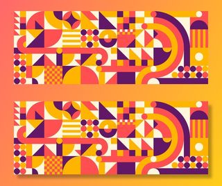 几何风格抽象背景。