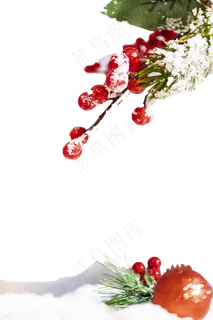 圣诞球圣诞雪地白色圣诞