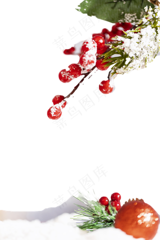 圣诞球圣诞雪地白色圣诞