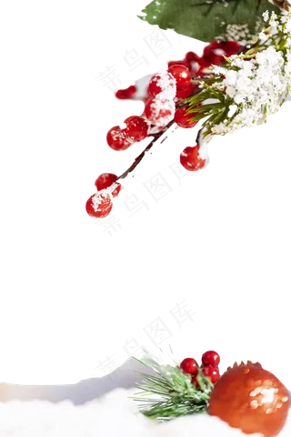 圣诞球圣诞雪地白色圣诞