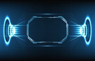 未来科幻抬头显示器的抽象背景