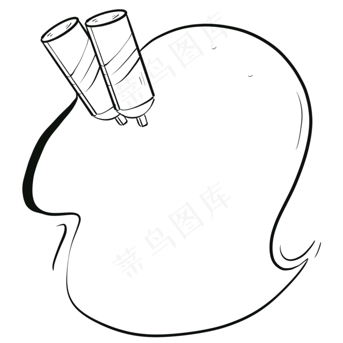 黑白线条画笔边框(2000X2000(DPI:300))psd模版下载