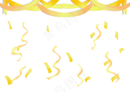 元旦金色彩带吊饰
