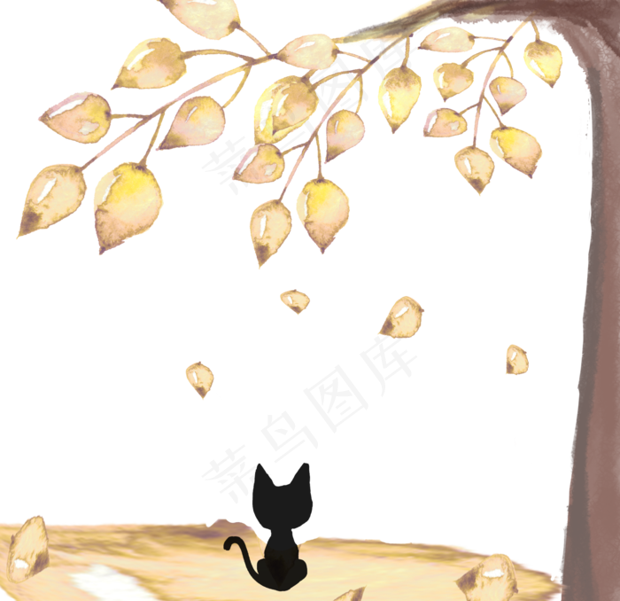 黄色秋分树木(2000X1938(DPI:300))psd模版下载