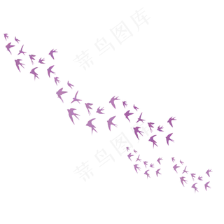 紫色飞鸟剪影七夕情人节