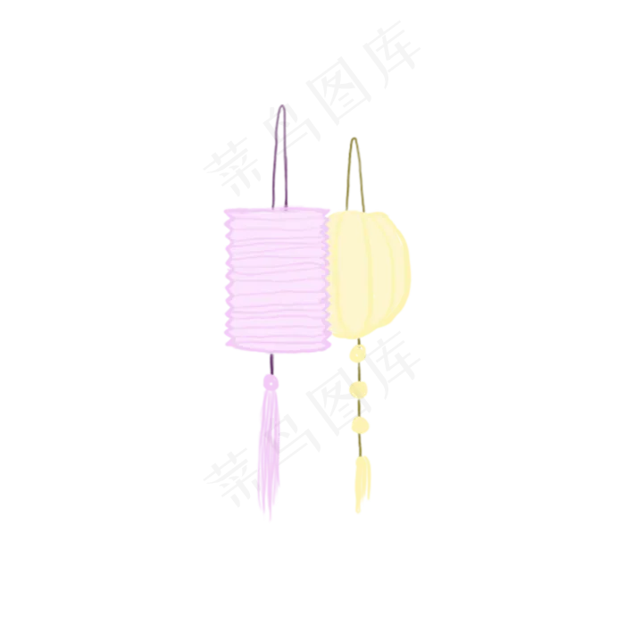 中秋节灯笼可商用元素(2000X2000(DPI:300))psd模版下载
