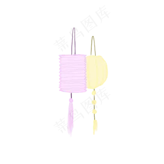 中秋节灯笼可商用元素