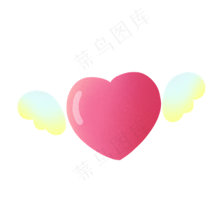 情人节粉色飞舞爱心