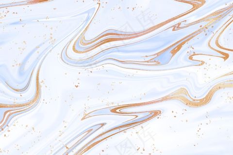 金色光泽纹理的液体大理石背景