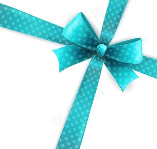 蓝色圆点蝴蝶结