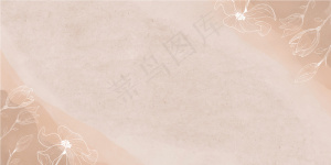 花卉水彩横幅banner