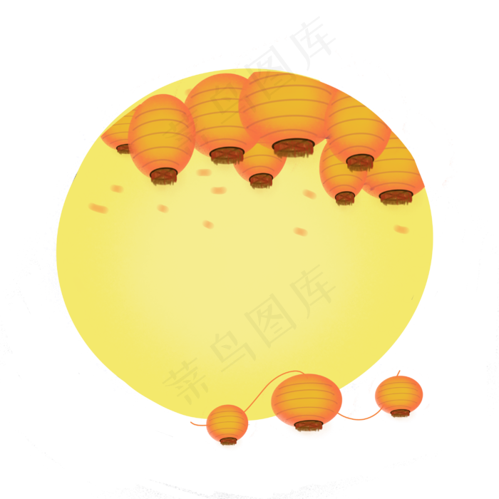 创意灯笼边框(3000X3000(DPI:300))psd模版下载
