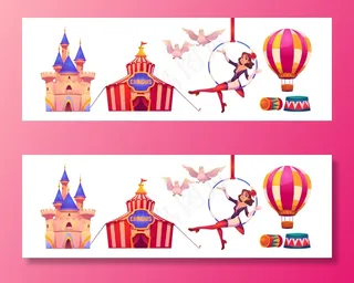 马戏团和艺术家大顶帐篷，空中体操运动员