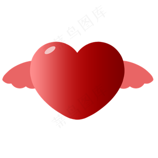红色创意爱心装饰