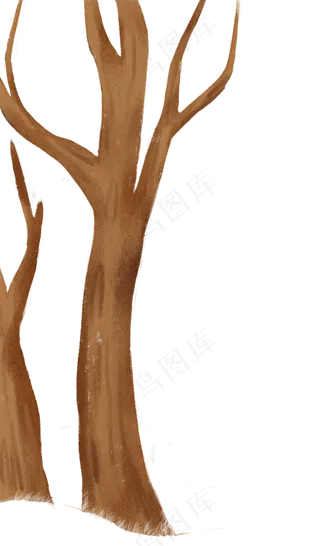 秋天树干