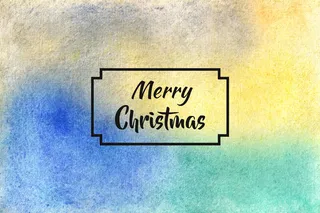圣诞快乐水彩背景