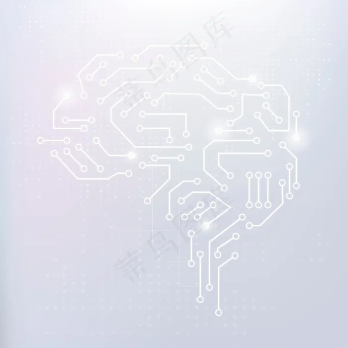 人工智能技术大脑背景矢量数字转换概念eps,ai矢量模版下载