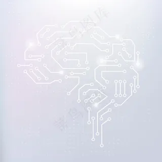 人工智能技术大脑背景矢量数字转换概念