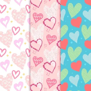 手绘心形图案系列