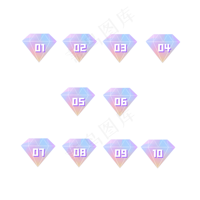 七夕序号分割素材