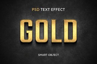 金色文本样式效果