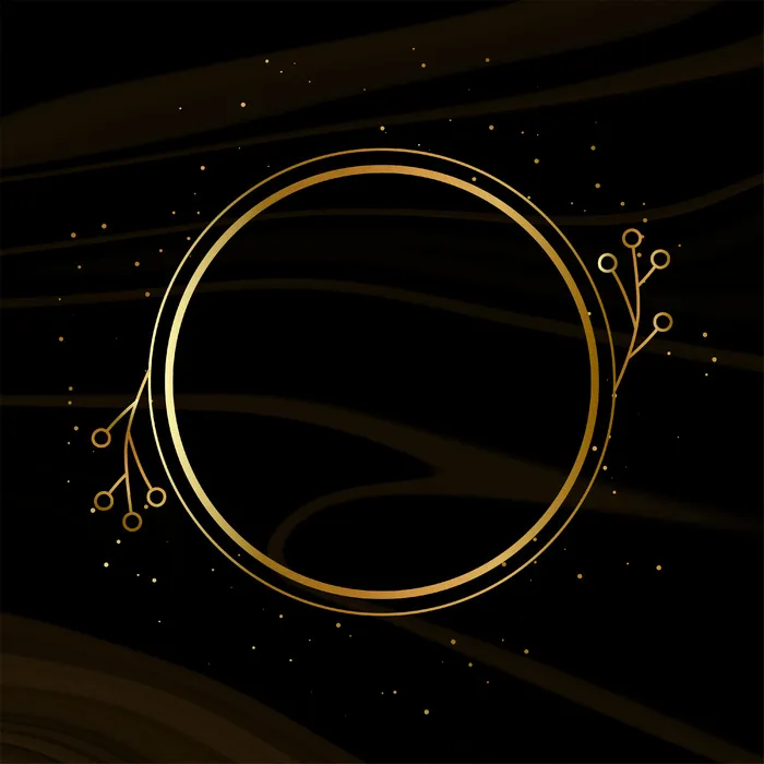 闪闪发光的金色镜框eps,ai矢量模版下载