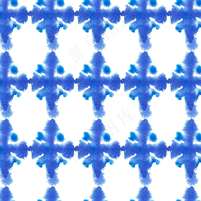 水彩画shibori图案