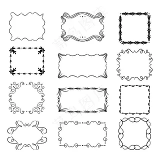 一组精美的装饰框