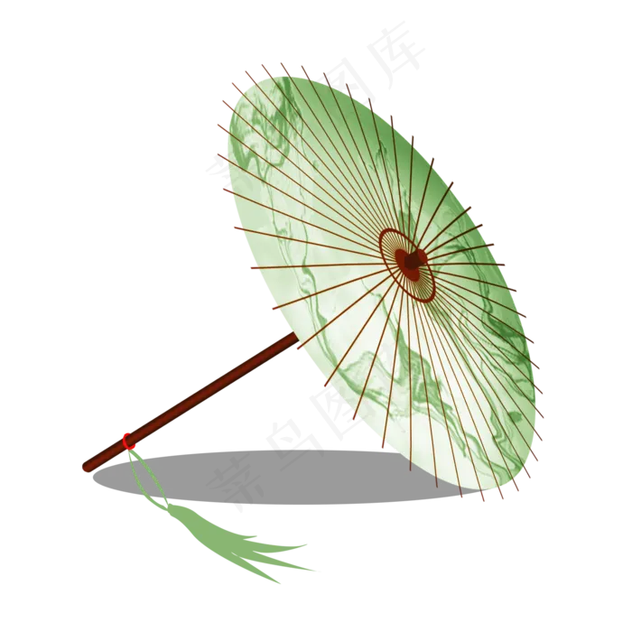 免扣卡通油纸伞彩色雨伞(2000X2000(DPI:300))psd模版下载