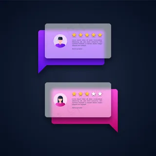 带有语音气泡的证明设计