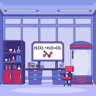 卡通实验室插图