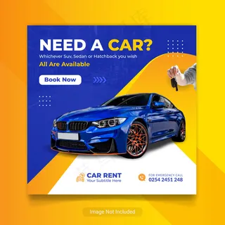 租车用于社交媒体横幅banner模板