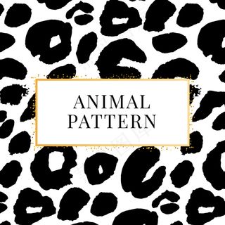 野性印花黑白豹纹
