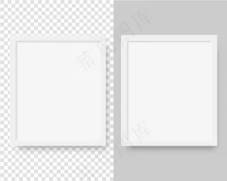 逼真的垂直相框。空白相框模板。孤立的。模板设计。逼真的插图。