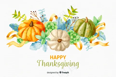 水彩感恩节背景