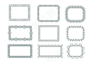 手绘精美装饰框
