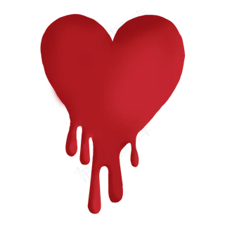 融化的爱心卡通手绘素材免费下载