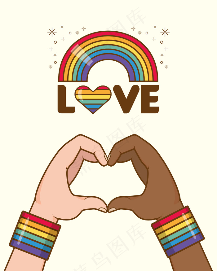 Lgbt骄傲元素系列eps,ai矢量模版下载