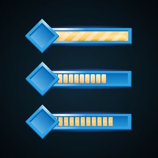 带有方形边框的奇幻游戏条，用于游戏ui元素