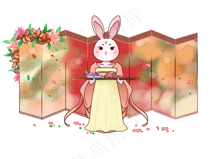 端月饼玉兔(4000X3000(DPI:299))psd模版下载